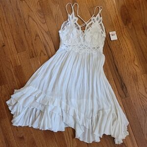 Free People Adella Slip Dress White XS